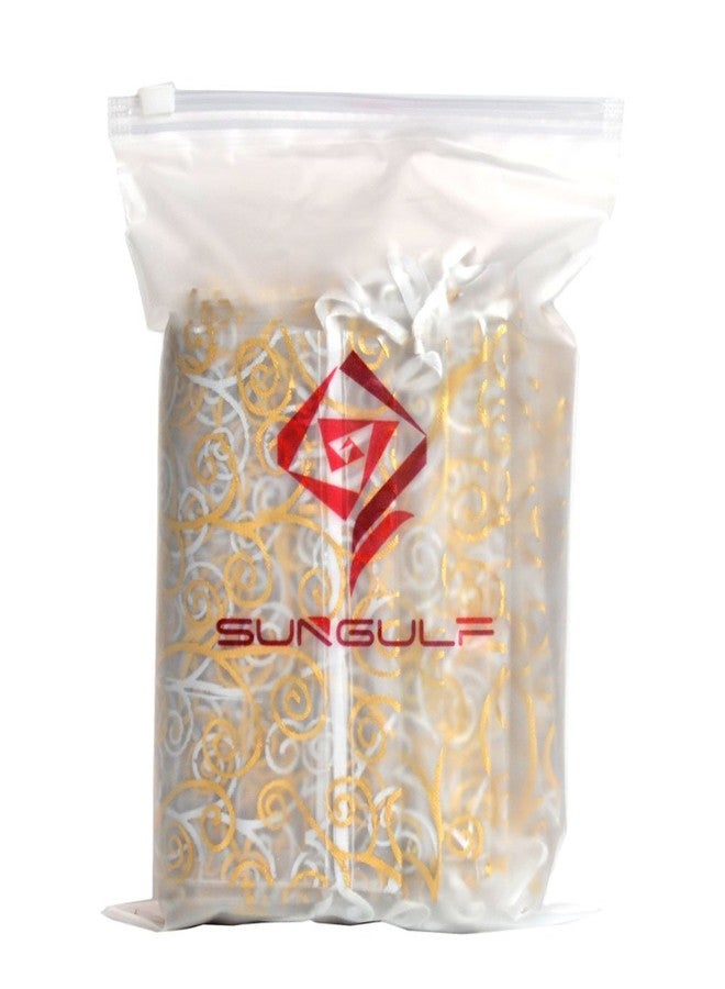 SUNGULF 50pcs Organza Pouch Bag Drawstring 5"x7" 13x18cm Strong Gift Candy Bag Jewelry Party Wedding Favor (Gold Silver) - Image 4